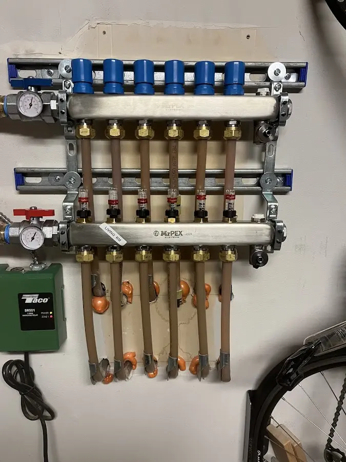 Plumber performing Gas Leak Detection at a residential property in Litchfield